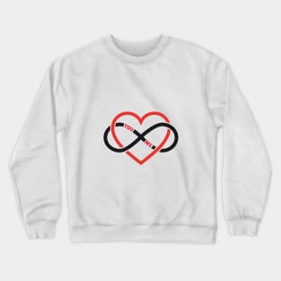 never ending love, red heart with infinity sign Crewneck Sweatshirt